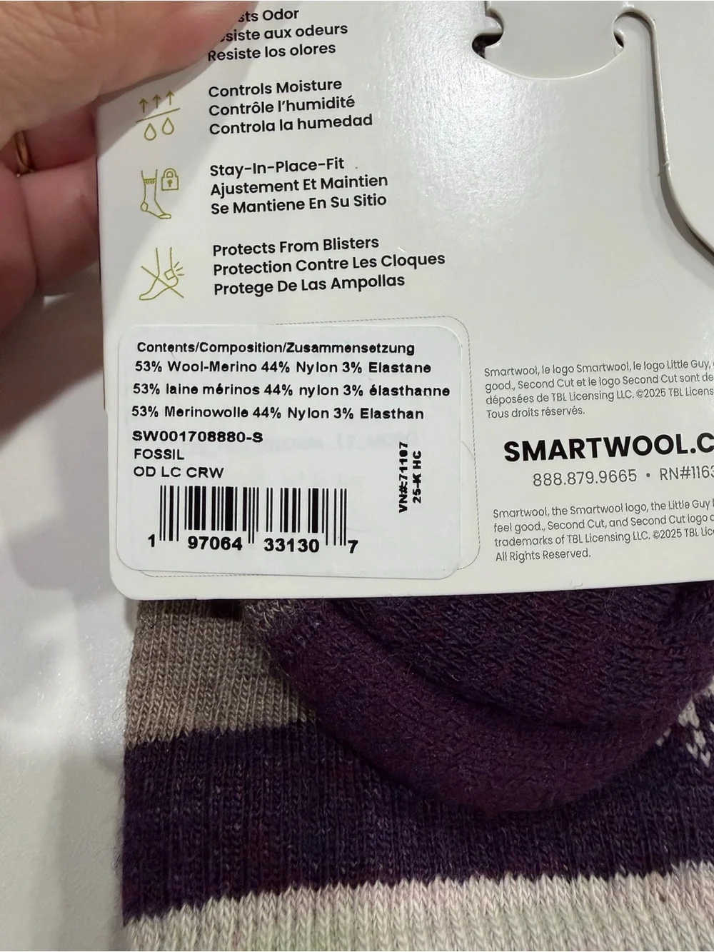 SmartWool Women's Small Hike Outdoor Light Cushion Socks Brown NWT Wool Blend